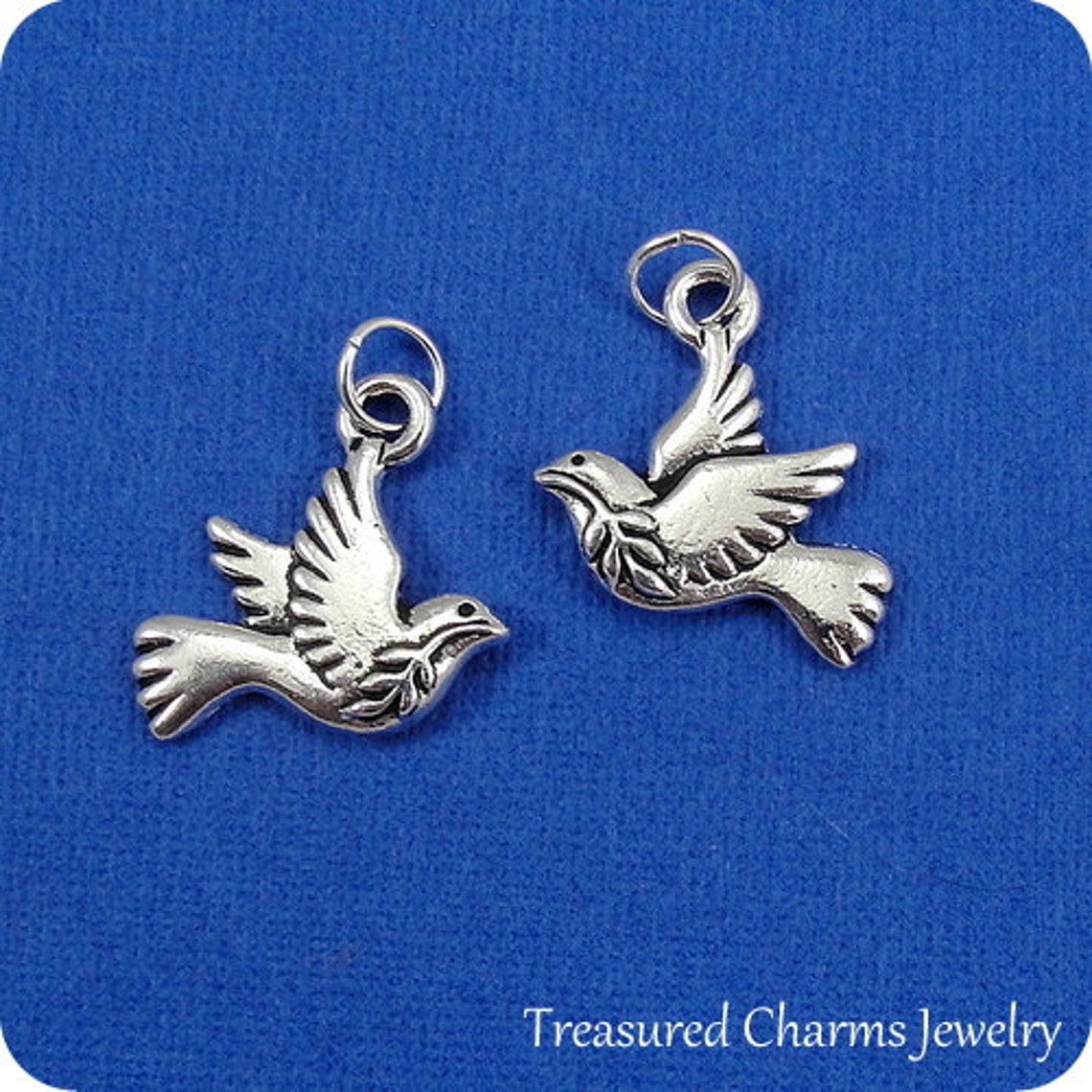 Peace Dove Charm Silver Peace Dove Charm for Necklace or Etsy