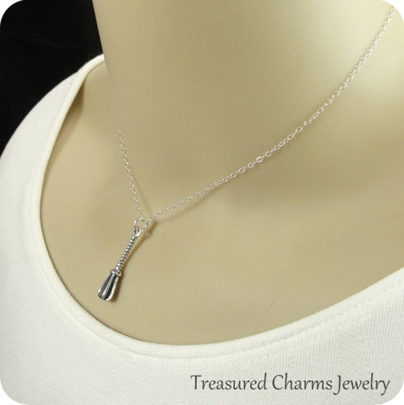 Whisk Necklace Sterling Silver Whisk Charm on a Silver Cable Etsy