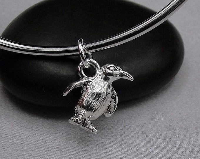 Penguin Charm, Silver Penguin Necklace Charm, Penguin Bracelet Charm, 3D Penguin Charm, Penguin Gift, Penguin Jewelry, Penguin Lover Gift