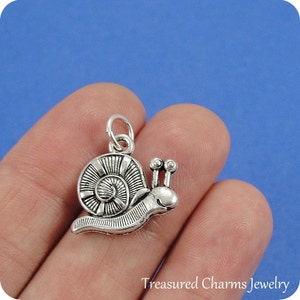 Garden Snail Charm - Silver Snail Charm for Necklace or Bracelet