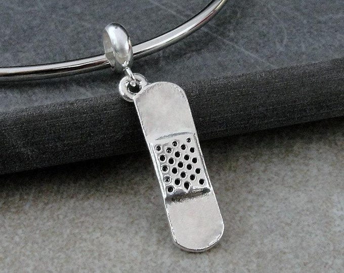 Bandage European Charm, Silver Bandage Dangle Charm, Doctor Charm, Nurse Charm, Pediatrician Charm, Medical Charm, Hospital Charm