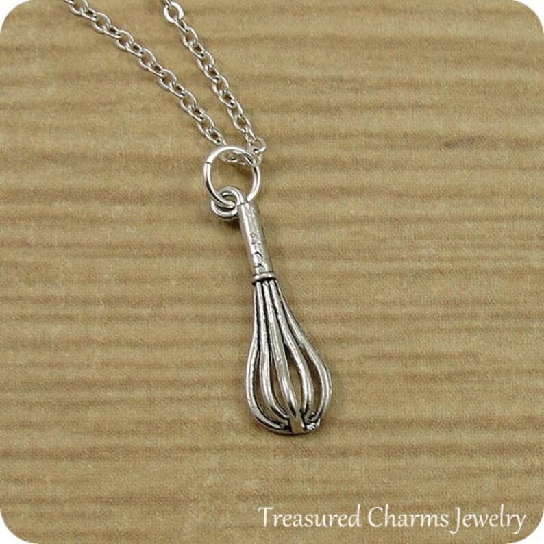 Bakers Whisk Necklace Silver Baking Whisk Charm on a Silver Etsy
