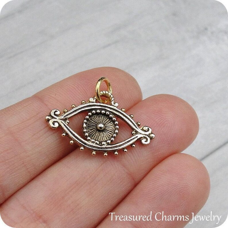 Amuleto de mal de ojo, amuleto de oro para collar o pulsera, amuleto de la Cábala, amuleto de protección, amuleto de buena suerte, regalo seguro. imagen 2