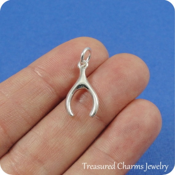 Buy Tiny Wishbone Charm Silver Wishbone Charm for Necklace or Bracelet Online in India Etsy