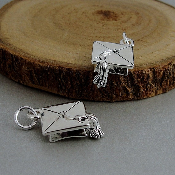 Bachelor's Degree Graduation Charm 3D Sterling Silver Bachelor's Degree Graduation Charm 3D Sterling Silver