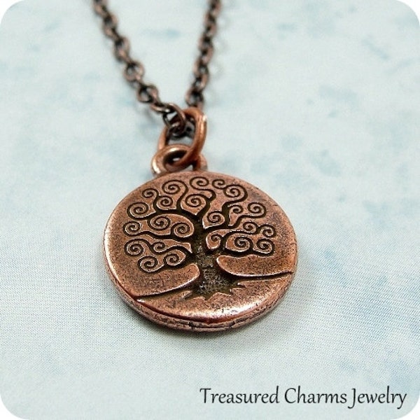 CLOSEOUT - Tree of Life Charm, Antique Copper Tree of Life Charm, Family Tree Charm