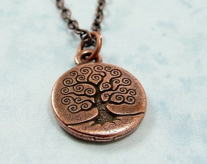 CLOSEOUT - Tree of Life Charm, Antique Copper Tree of Life Charm, Family Tree Charm