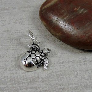Sterling Silver Baby Sea Turtle Charm, Baby Turtle Charm, Hatching Turtle Charm, Bracelet Charm, Necklace Charm, Sea Turtle Jewelry