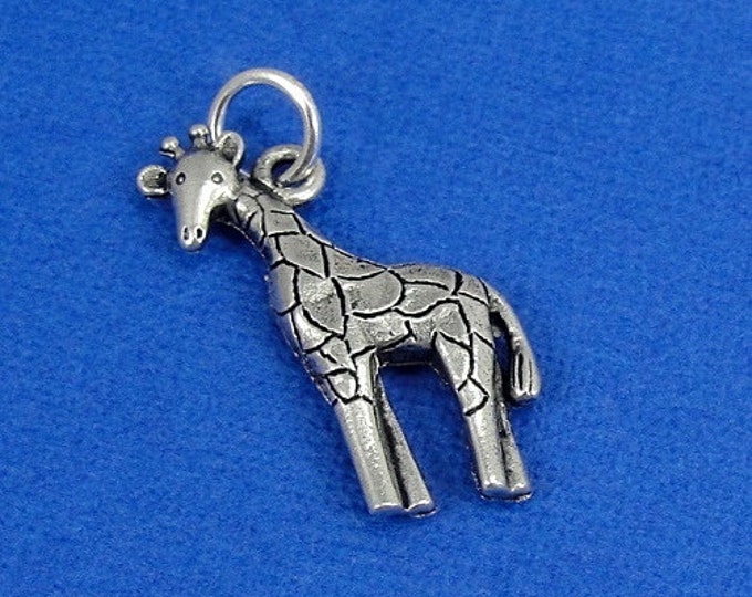 Giraffe Charm - Silver Plated Giraffe Charm for Necklace or Bracelet