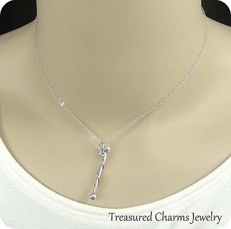 Drum Major Baton Necklace Sterling Silver Drum Majorette Etsy
