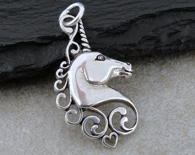 Unicorn Charm, 925 Sterling Silver Unicorn Charm for Necklace or Bracelet, Unicorn Gift, Unicorn Pendant, Unicorn Jewelry