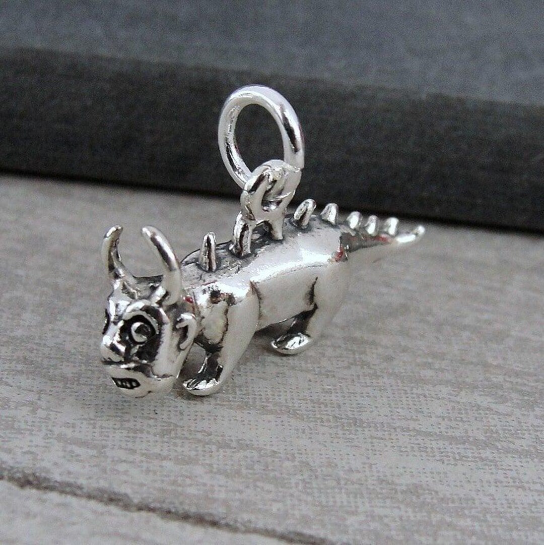 Sterling Silver 3D Hodag Charm, 3D Chupacabra Charm for Necklace