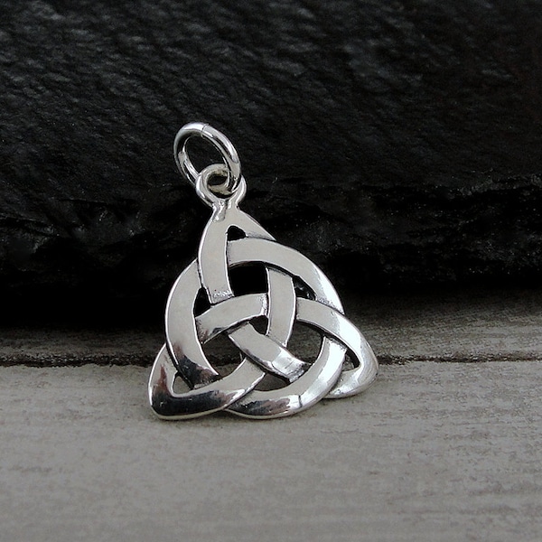 Trinity Knot Charm, 925 Sterling Silver Celtic Triquetra Charm, Celtic Symbol Charm, Irish Charm, Bracelet Charm, Necklace Charm