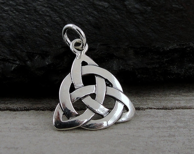 Trinity Knot Charm, 925 Sterling Silver Celtic Triquetra Charm, Celtic Symbol Charm, Irish Charm, Bracelet Charm, Necklace Charm