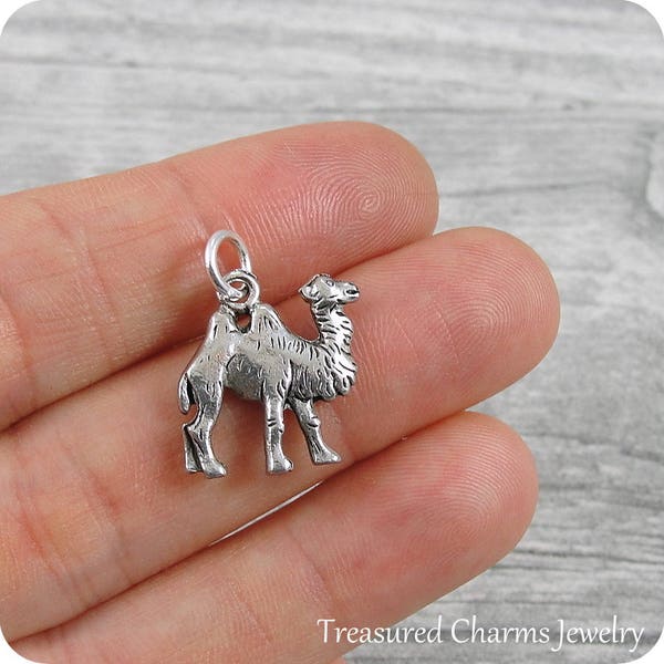 Two-Hump Camel Charm - Silver Plated Bactrian Camel Charm for Necklace or Bracelet