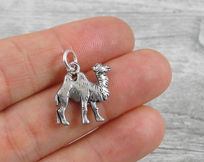 Two-Hump Camel Charm - Silver Plated Bactrian Camel Charm for Necklace or Bracelet