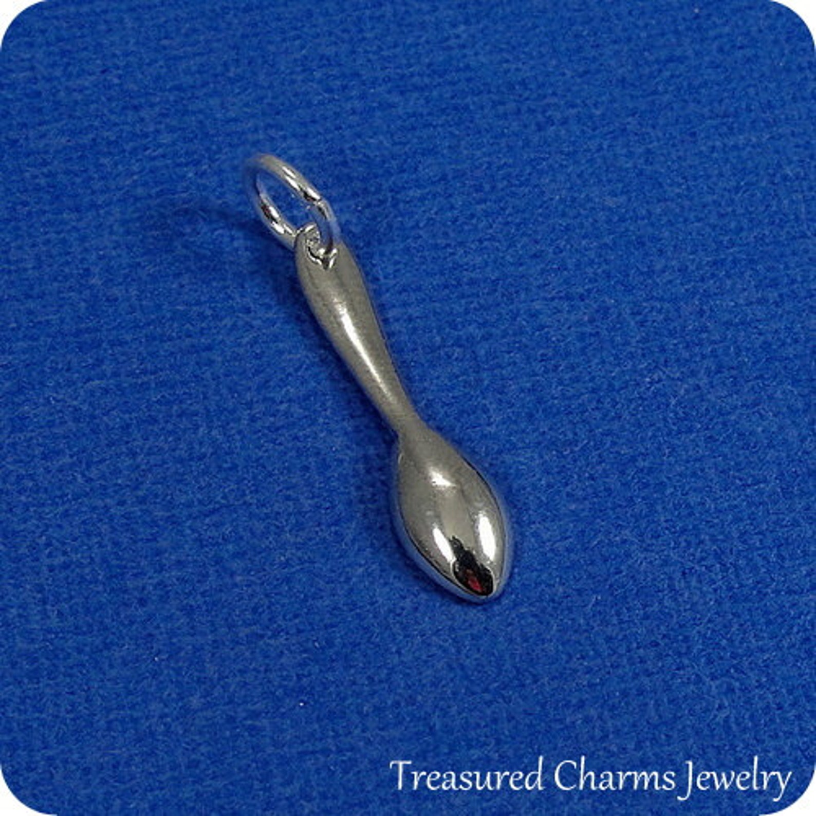 Spoon Charm Silver Spoon Charm for Necklace or Bracelet Etsy
