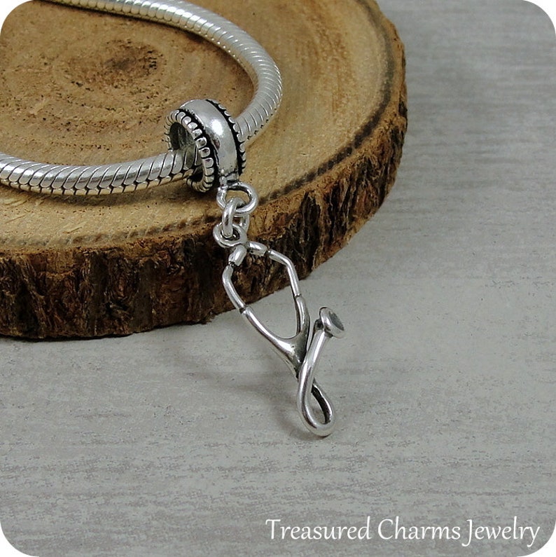 Stethoscope European Dangle Bead Charm Sterling Silver Etsy
