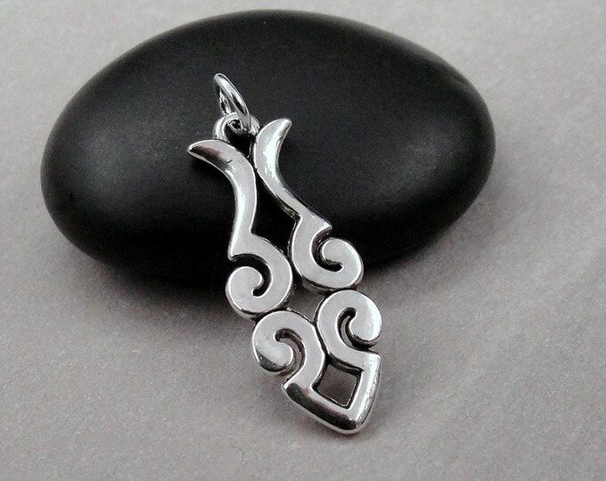 Christian Fish Charm, Silver Jesus Fish Charm, Ichthus Fish Charm, Ichthys Fish Charm, Religious Charm, Christian Charm, Fish Symbol Charm