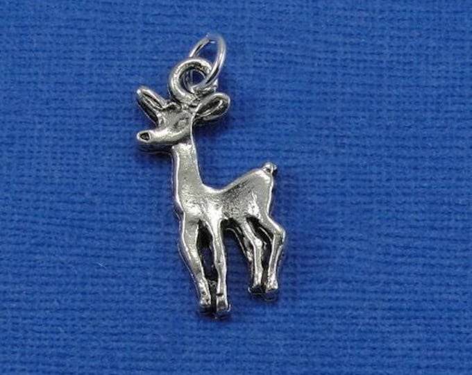 CLOSEOUT - Doe Charm - Silver Plated Doe Charm for Necklace or Bracelet