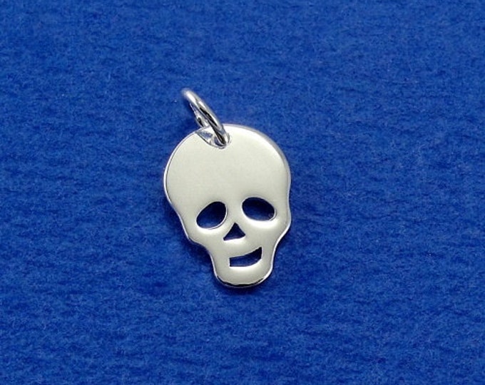 CLOSEOUT - Tiny Skull Charm - Sterling Silver Skull Charm for Necklace or Bracelet