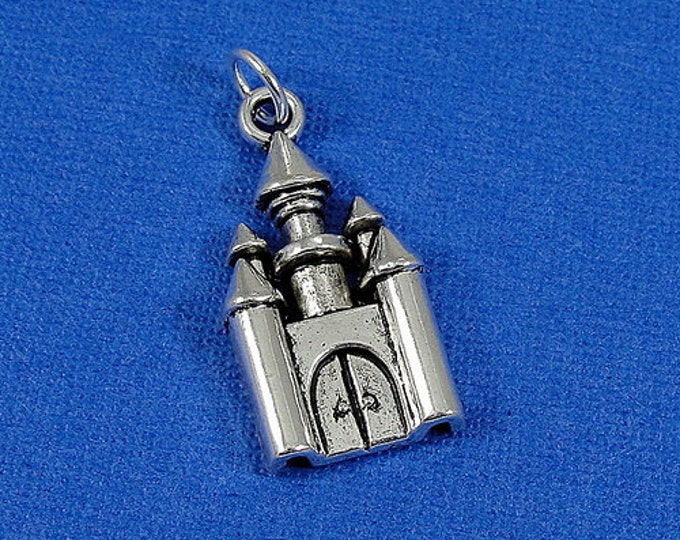 Medieval Castle Charm - Silver Plated Castle Charm for Necklace or Bracelet