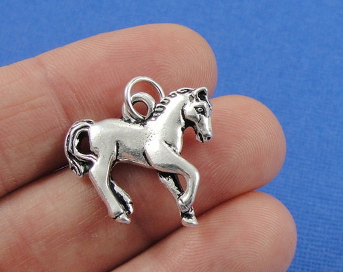 Horse Charm - Silver Plated Walking Horse Charm for Necklace or Bracelet