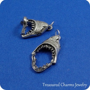 Shark Jaws Charm - Silver Shark Jaws Charm for Necklace or Bracelet
