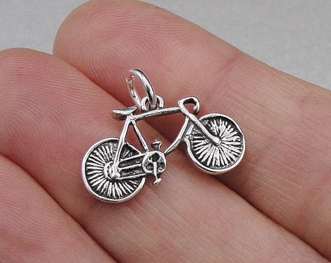 Bicycle Charm, 925 Sterling Silver Bike Charm for Necklace or Bracelet, Bike Charm, Cyclist Charm, Bicycle Gift, Bicycle Jewelry