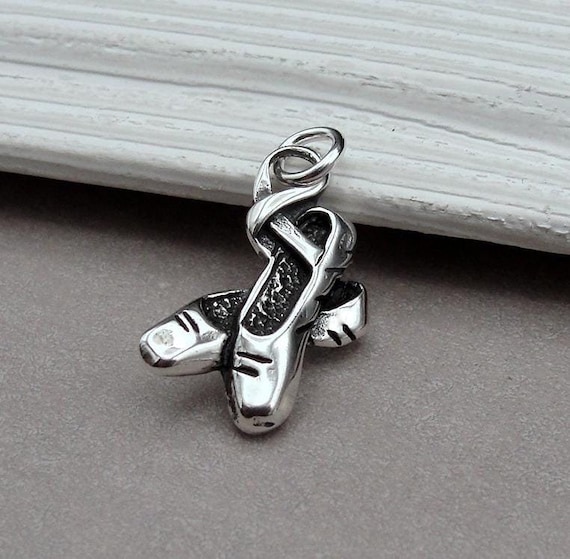 Ballerina Shoes Slippers Charm Sterling Silver Ballerina Shoes Slippers Charm Sterling Silver