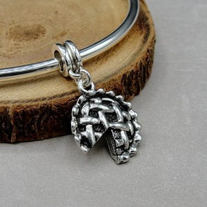 Silver Pie European Charm, Apple | Cherry Pie Dangle Charm, Pumpkin Pie Charm, Bracelet Charm, Large Hole Bead, Big Hole Bead