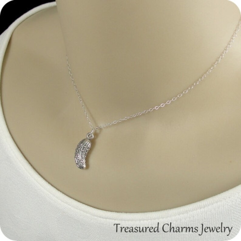 Silver Pickle Charm on a Sterling Silver Cable Chain Pickle or Cucumber Necklace