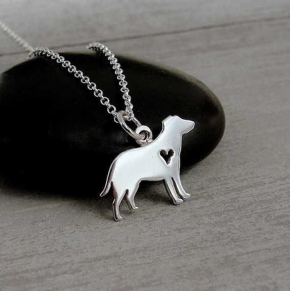 Puppy Dog Charm with Cut Out Heart Sterling Silver Puppy Dog Charm with Cut Out Heart Sterling Silver