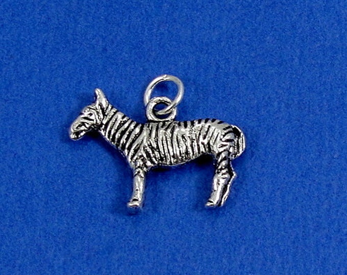 Zebra Charm - Silver Zebra Charm for Necklace or Bracelet