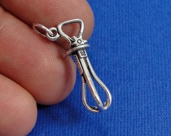 Egg Beater Whisk Charm - Sterling Silver Egg Beater Charm for Necklace or Bracelet