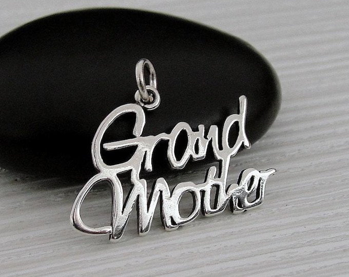Sterling Silver Grandmother Charm, Grandmother Pendant, Grandma Charm, Grandma Jewelry, Bracelet Charm, Grandma Gift, Mother's Day Gift
