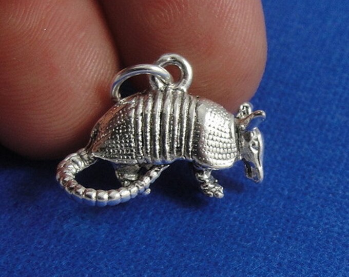 Armadillo Charm - Silver Plated Armadillo Charm for Necklace or Bracelet