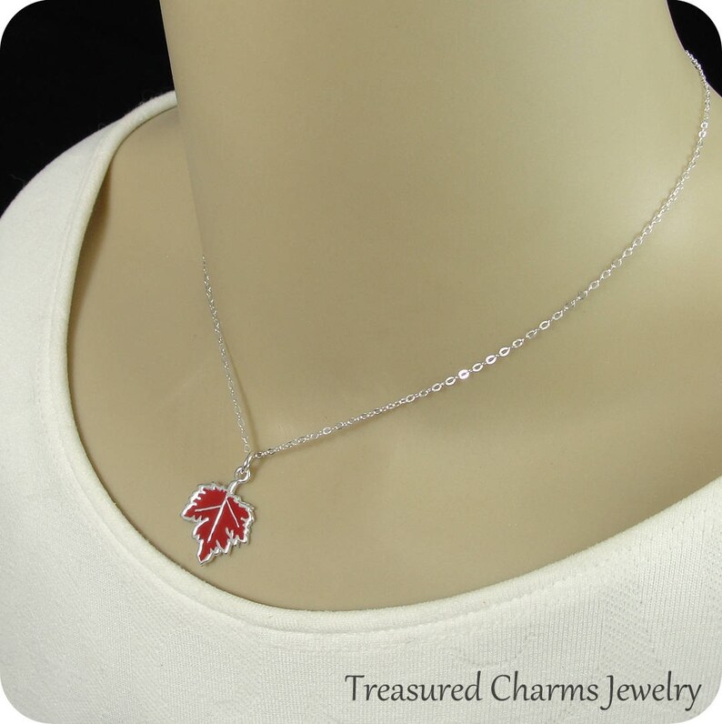 925 Sterling Silver Zircon Maple Leaf Necklace