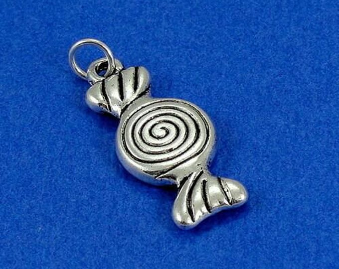 Wrapped Candy Charm - Silver Plated Candy Charm for Necklace or Bracelet