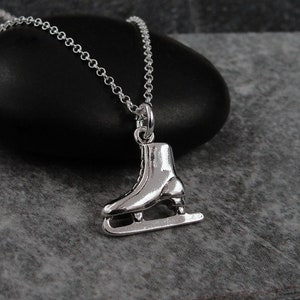 925 Sterling Silver Ice Skate Necklace, Ice Skating Charm Necklace, Figure Skating Charm Necklace, Ice Skating Gift, Figure Skater Gift