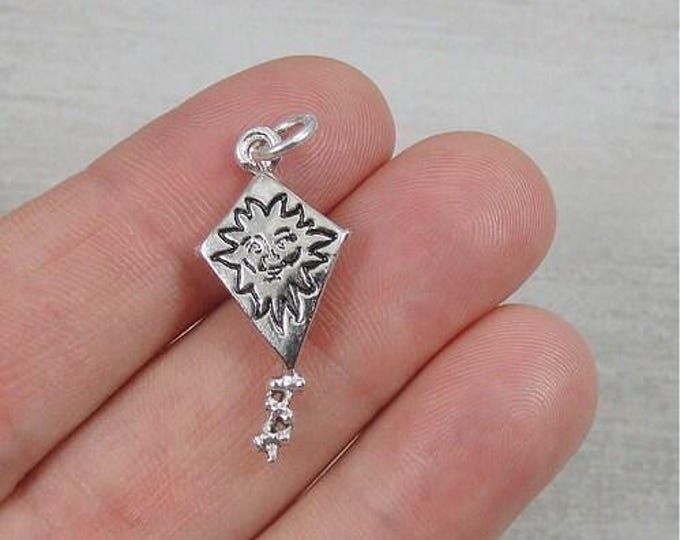 Kite Charm - Silver Kite Charm for Necklace or Bracelet