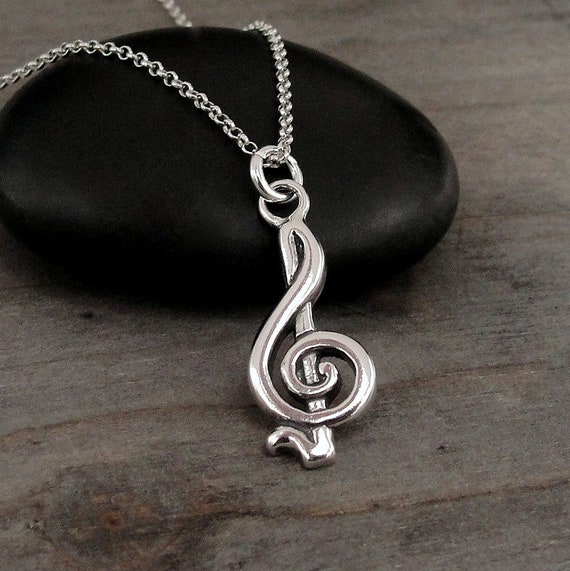 Treble Clef Music Charm Sterling Silver, Charm Only Treble Clef Music Charm Sterling Silver, Charm Only