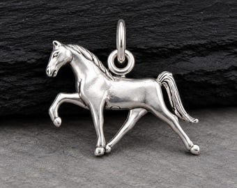 Silver Horse Charm, Walking Horse Charm, Equestrian Charm, Pony Charm, Horse Riding Charm, Equestrian Jewelry, Gift for Horse Lovers