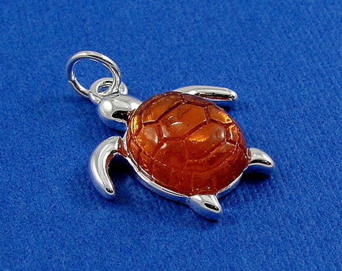 Sea Turtle Charm - Silver Plated Sea Turtle Charm for Necklace or Bracelet