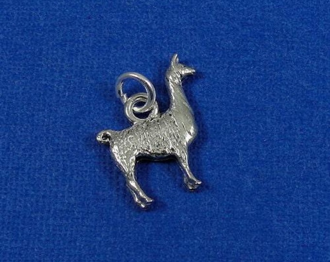 Llama Charm, Llama Pendant, Silver Plated Llama Charm for Necklace or Bracelet