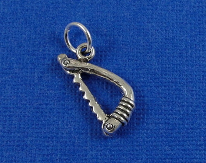 Hacksaw Charm - Sterling Silver Hacksaw Charm for Necklace or Bracelet