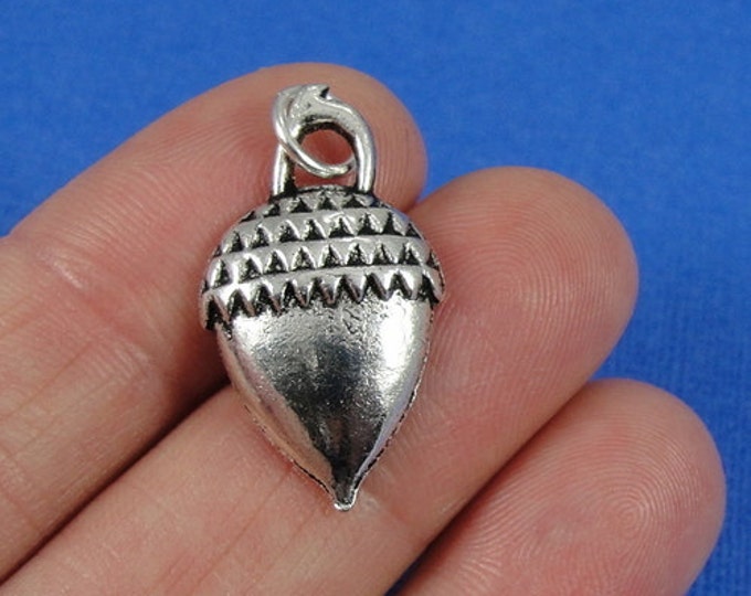Acorn Charm - Silver Plated Acorn Charm for Necklace or Bracelet