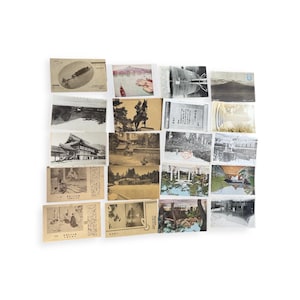 Vooroorlogse Japanse vintage ansichtkaartencollectie – Authentieke rechts-naar-links tijdperk 20 antieke kaartenset, zeldzaam Japans kortstondig cadeau 20jpk1