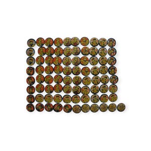 Zeldzame complete set van 84 Menko-schijven van Imperial Japan Military Officer – Vintage Childhood Relics Collection