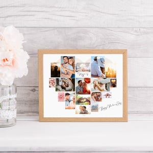 Digital Heart Picture Frames Heart Shaped Photo Collage Valentine's Day Gift Printable Digital Downloads Romantic Wall Art